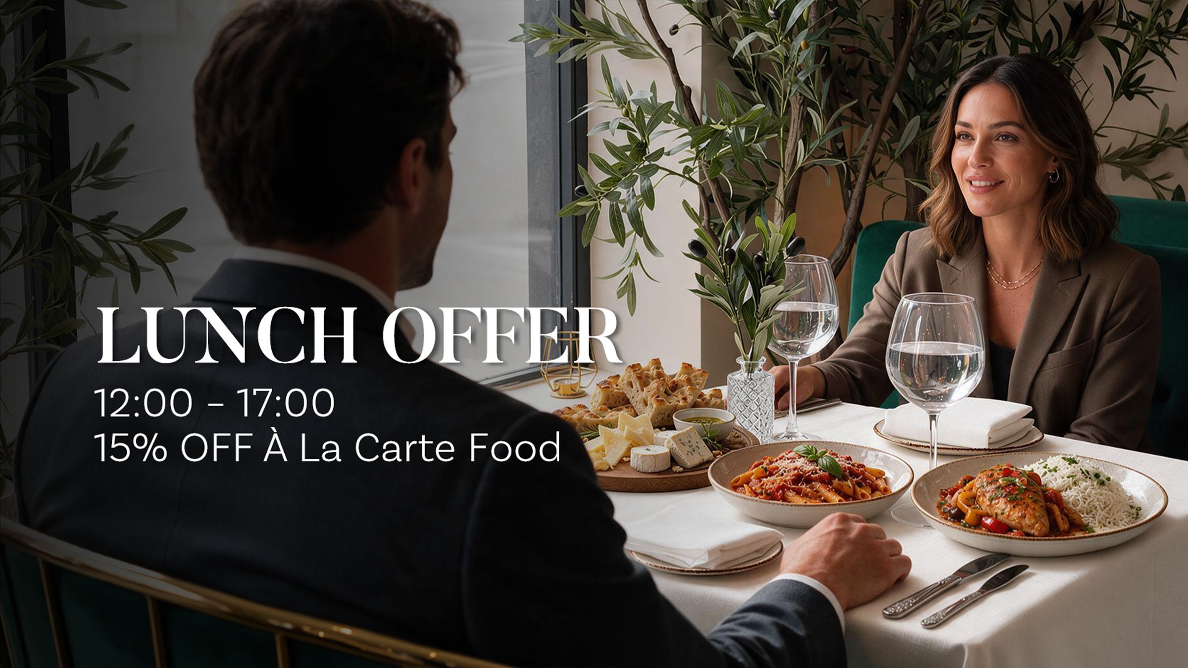 Lunch Offer — 15% off à la carte food